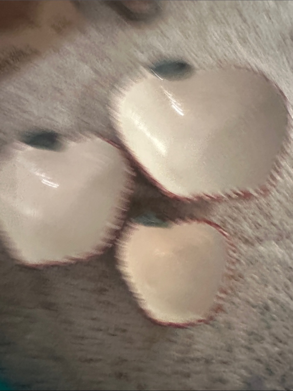 3 vintage apple-shaped ceramic or stoneware nesting bowls